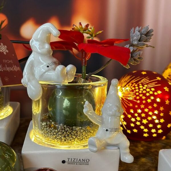 Dekoset Windlicht Mantova LED mit Weihnachtsmann Linus